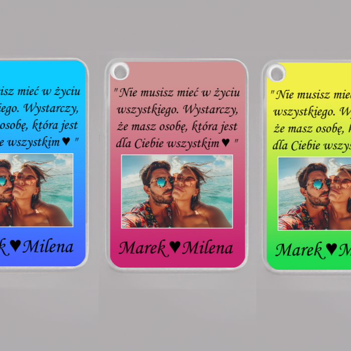 Personalizowany breloczek do kluczy dla zakochanych