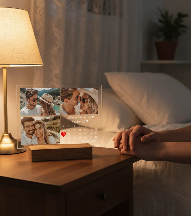 Nasza ważna data - Rocznica - Dla zakochanych - Druk na szkle z podstawką - KochamCie.pl 