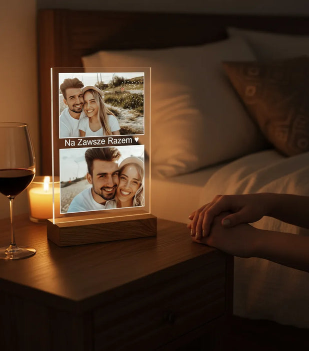 Na Zawsze razem - Nasze zdjęcia - Dla Zakochanych - Druk na szkle z podstawką - KochamCie.pl 