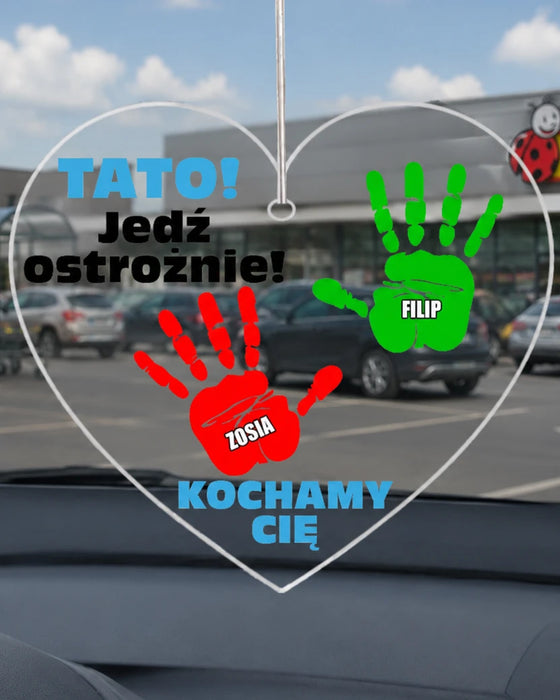 Prezent dla Tatusia - Dłonie dzieci - Prezent dla Taty - Miłość dzieci - Jedz ostrożnie tatusiu