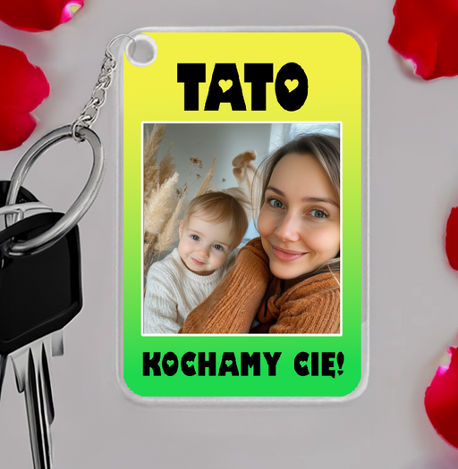 Tato! Kochamy Cię! - Prezent dla Taty- Personalizowany breloczek do kluczy - KochamCie.pl 