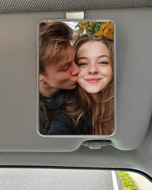 Twoje zdjęcie - Prezent dla zakochanych - Klips samochodowy na osłonę przeciwsłoneczną - KochamCie.pl 