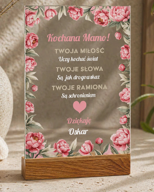Prezent na Dzień Mamy - Kochana Mama - Druk na szkle