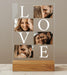 LOVE Kolaż zdjęć - Prezent dla zakochanych - Druk na szkle z podstawką - KochamCie.pl 