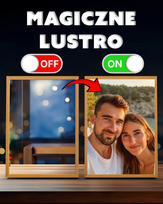Prezent dla najbliższych - Ukryte zdjęcie w ramce - Prezent z efektem WOW - Magiczne lustro
