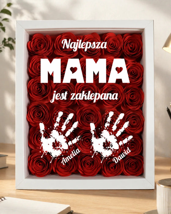 Prezent dla najlepszej mamy - Ramka z różami - Prezent na Dzień Mamy