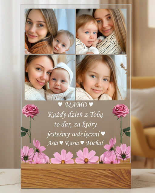 prezent dla mamy - druk na szkle z pordtawką