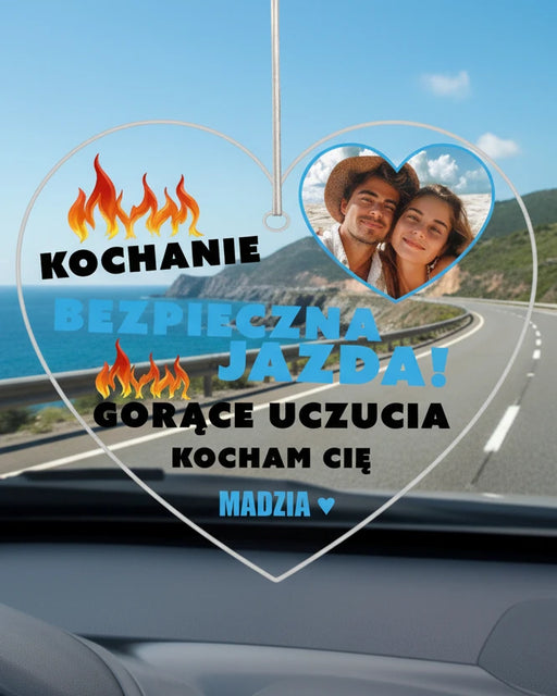 Miłość na lusterko - Prezent dla zakochanych - Zawieszka do samochodu - Prezent dla Chłopaka - Prezent dla dziewczyny