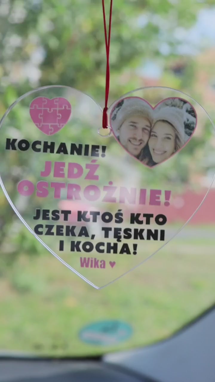 Zawieszka do samochodu - Prezent dla zakochanych - Prezent dla Chłopaka i Dziewczyny
