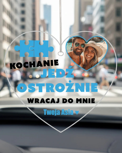  Prezent dla Chłopaka - Prezent Dla Dziewczyny - Zawieszka na lusterko do samochodu - Najelpszy prezent dla zakochanych