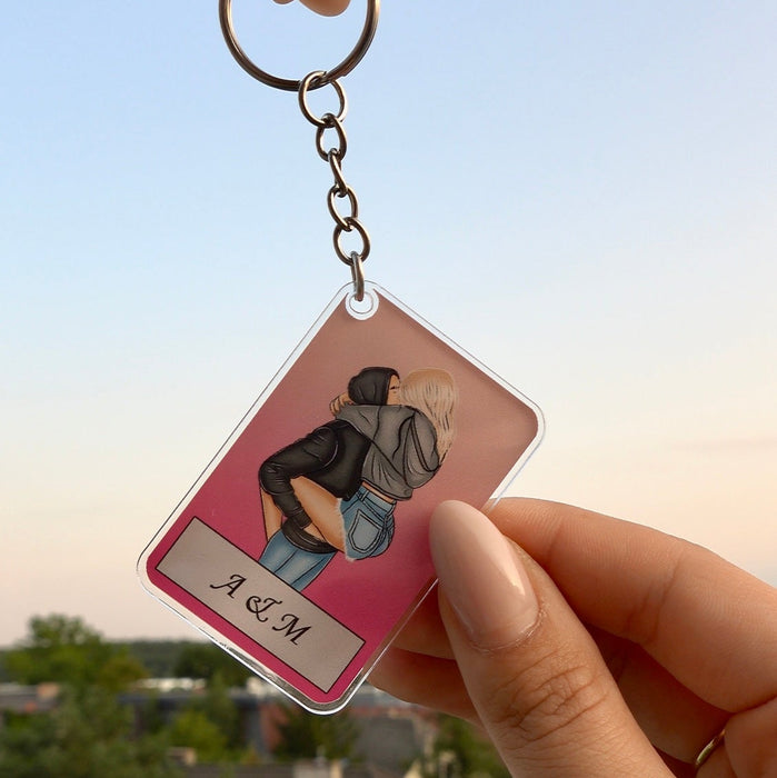 W Twoich ramionach - Prezent dla zakochanych - Personalizowany breloczek do kluczy - KochamCie.pl 