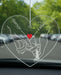 Personalizowana zawieszka do samochodu z imionami zakochanych - Dłonie zakochanych - Prezent dla chłopaka - Prezent dla dziewczyny