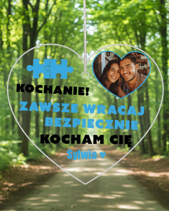 Zawieszka do samochodu - Prezent dla zakochanych - Miłosć na lusterko - Prezent dla Chłopaka i Dziewczyny