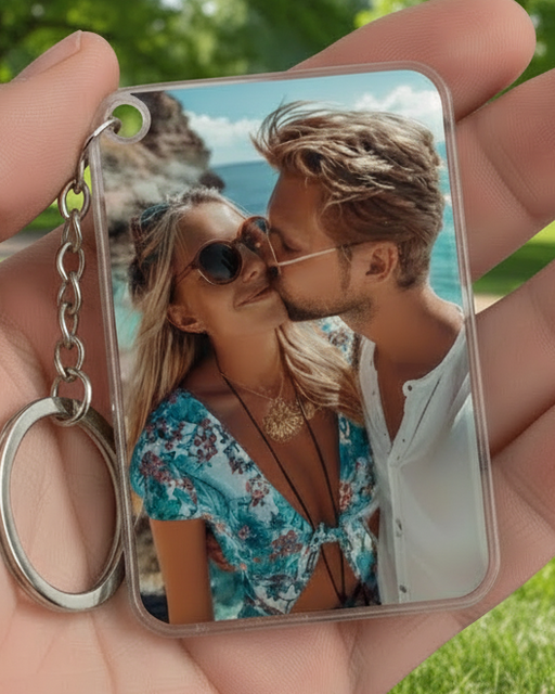 Zdjęcie zakochanych - Prezent dla zakochanych - Personalizowany breloczek do kluczy - KochamCie.pl 