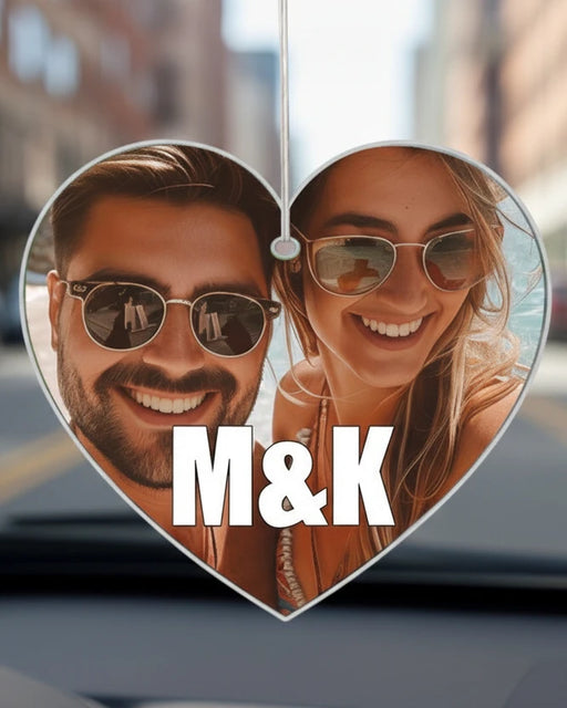 Personalizowana zawieszka z inicjałami zakochanych - Prezent dla Pary - Prezent dla Mężczyzny - Prezent dla Kobiety